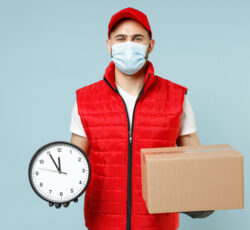 Delivery,guy,employee,man,in,red,cap,white,t Shirt,vest